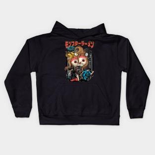 A Bowl Full of Horror The Ramen Monster Awakens Kids Hoodie